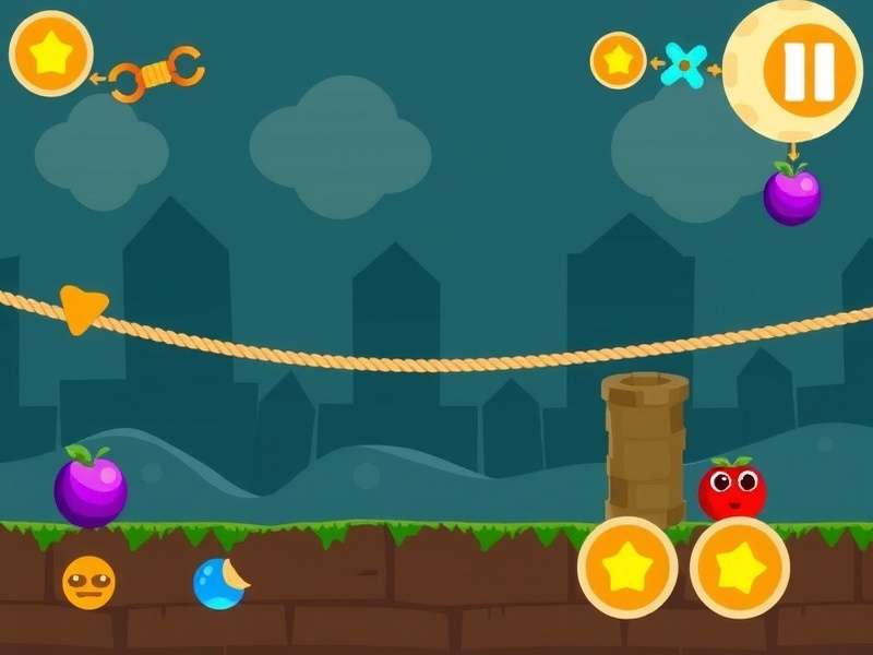Cut the Rope Editor interface showing level design tools and elements