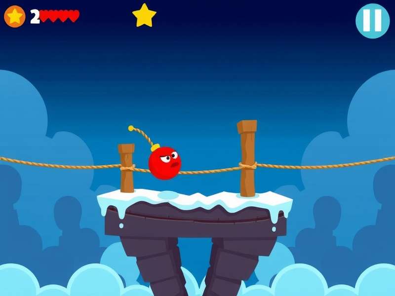 Cut the Rope Remastered gameplay screenshot showing Om Nom and intricate rope physics
