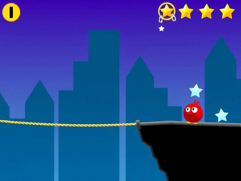 Om Nom eagerly waiting for candy in Cut the Rope gameplay