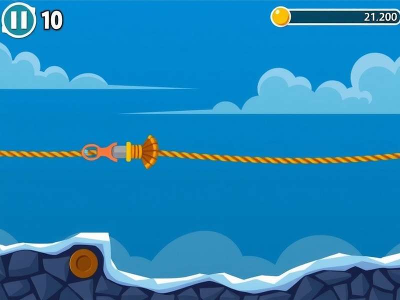 Cut the Rope gameplay mechanics showing ropes, bubbles, and Om Nom