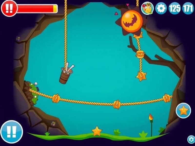 Diagram of rope physics and candy trajectory