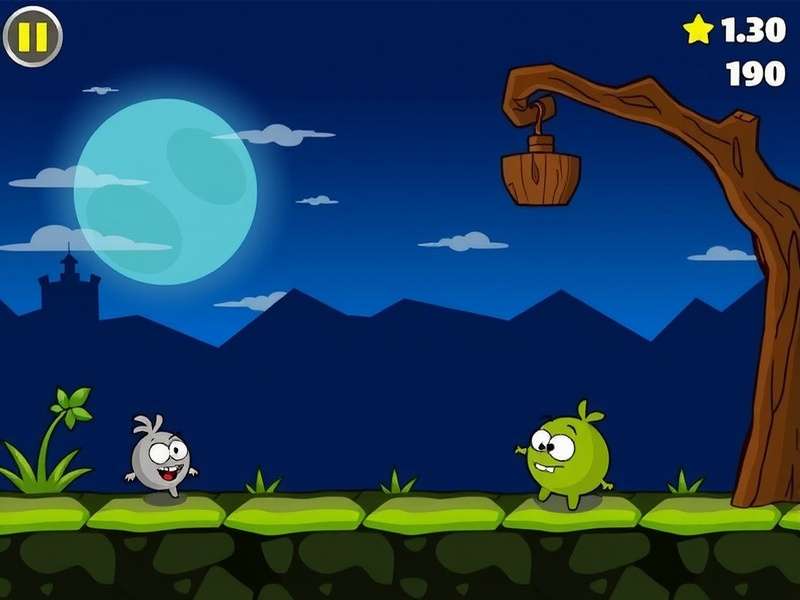 Diagram showing the Pendulum Flick technique in Cut the Rope