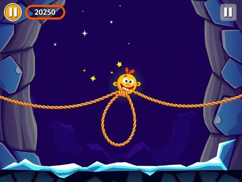 Om Nom from Cut the Rope 1 eagerly awaiting candy