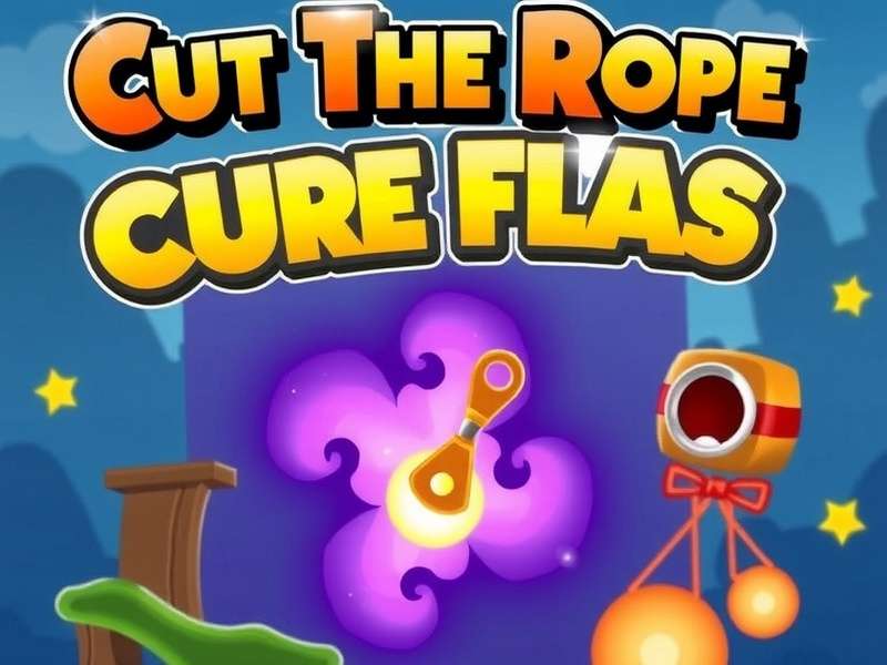 Cut The Rope Magic gameplay screen with Om Nom and magical elements