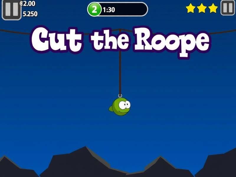 Om Nom playing Cut The Rope 2 on Poki website with new friends