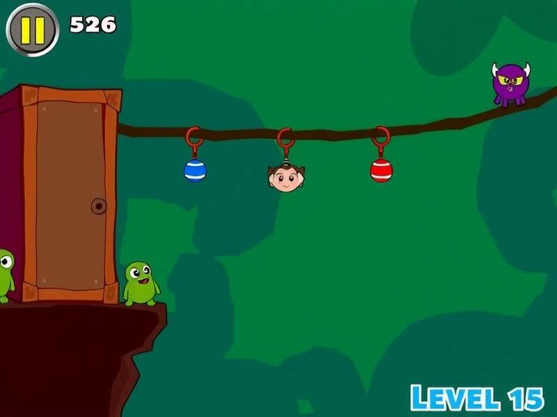 Cut the Rope Magic Box Level 15 solution screenshot showing Om Nom catching the candy