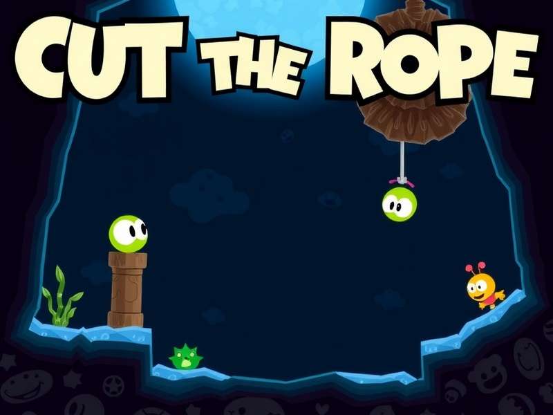 Cut The Rope Remastered gameplay screenshot showing Om Nom and candy