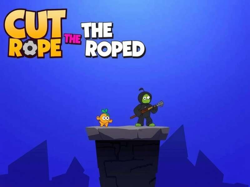 Gameplay screenshot showing rope cutting mechanics on PC