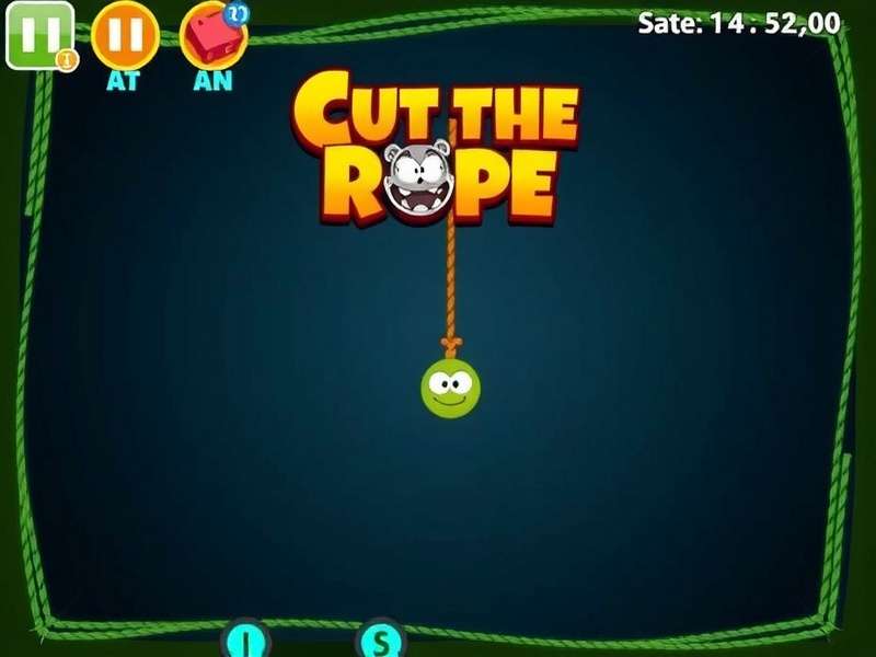 Diagram showing rope cutting sequence for level 14