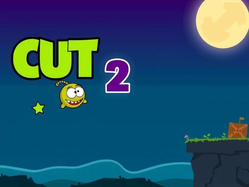 Cut The Rope 2 Gameplay Scene with Om Nom