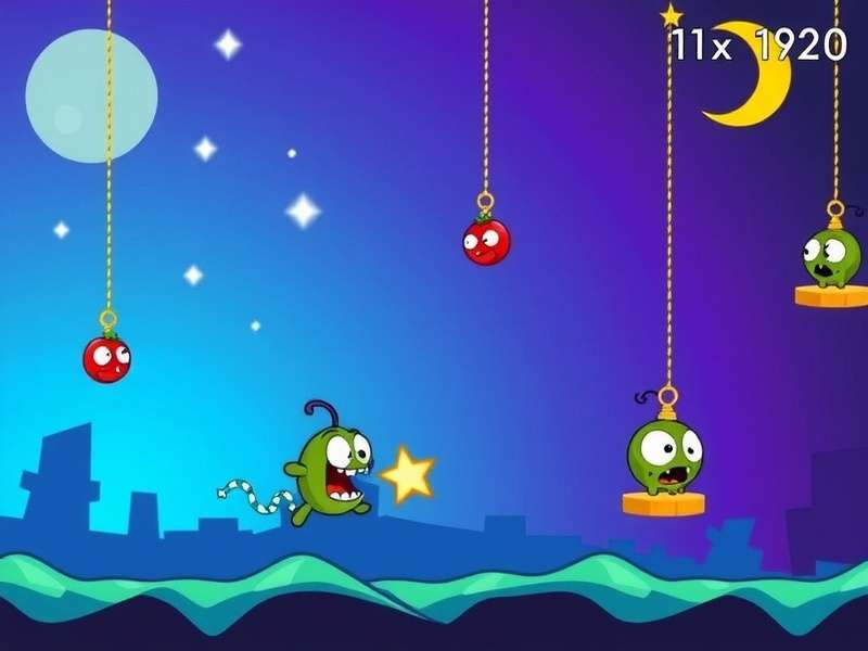 Om Nom interacting with magical candy and mystical hats in Cut the Rope Magic