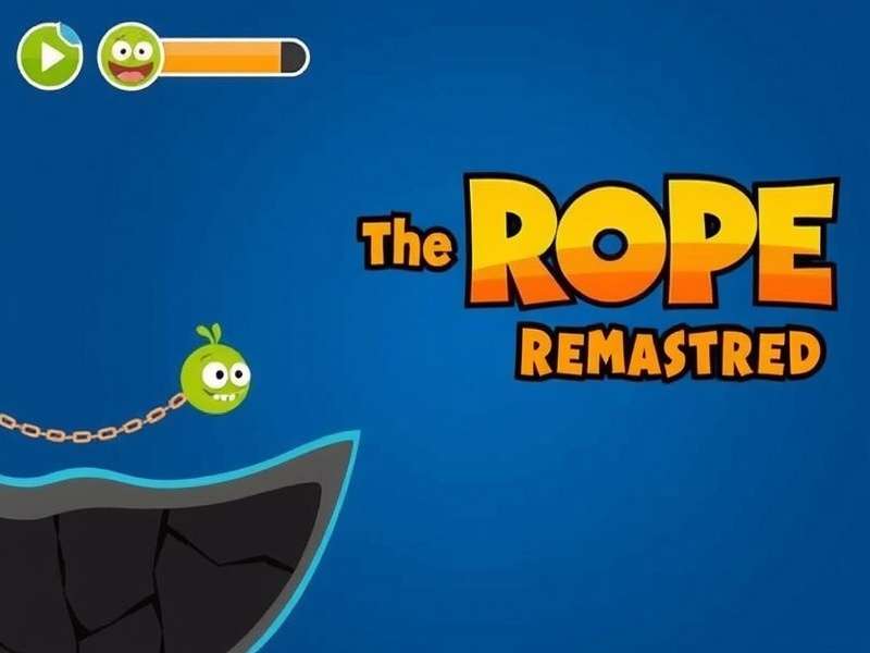 Cut the Rope Remastered gameplay on PC screen showing Om Nom and candy