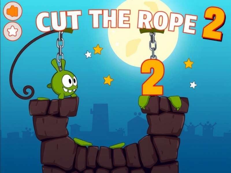 Om Nom and friends in Cut The Rope 2 gameplay scene