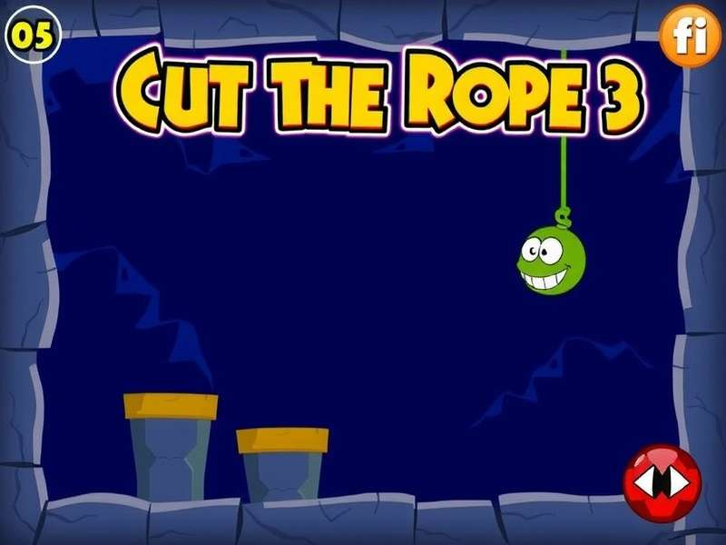 Cut The Rope 3 gameplay screenshot showing Om Nom in a new mechanical world