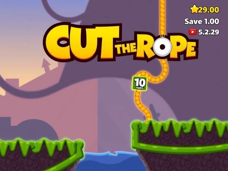 Cut The Rope game on PC screen