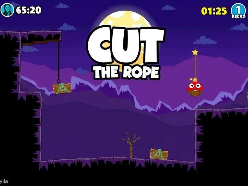 Cut The Rope PC Download Reddit – Om Nom on desktop screen with gameplay