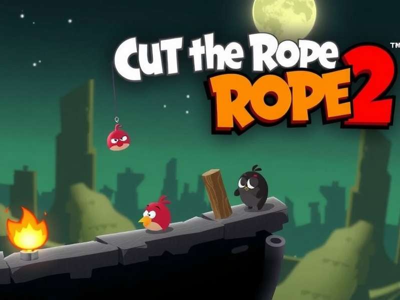 Cut The Rope 2 trailer official splash featuring Om Nom and new candy mechanics