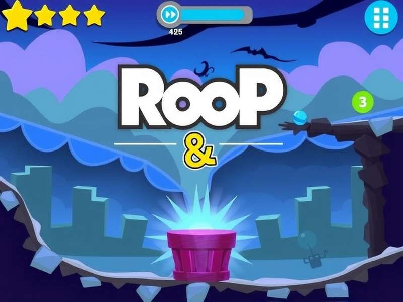 Cut The Rope Magic Crazy Games — Om Nom surrounded by magical bubbles, candy, and crazy contraptions