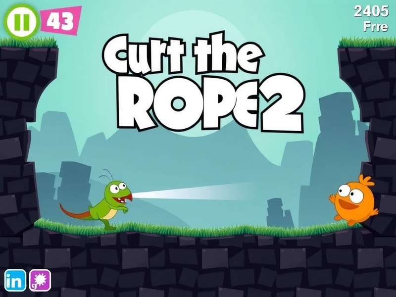 Cut The Rope 2 Zackscottgames – Om Nom in a vibrant candy-filled world
