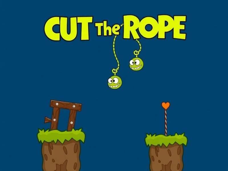 Cut The Rope Remastered Game hero image featuring Om Nom and the iconic candy rope puzzle