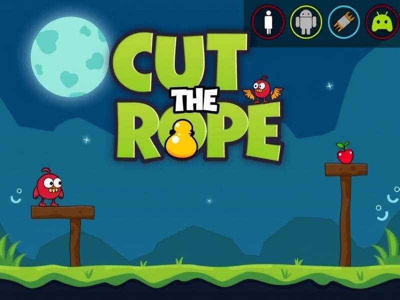 Cut The Rope Remastered Online gameplay screenshot featuring Om Nom and candy