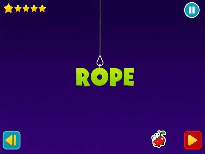 Cut The Rope game on PC featuring Om Nom and the iconic rope-cutting gameplay