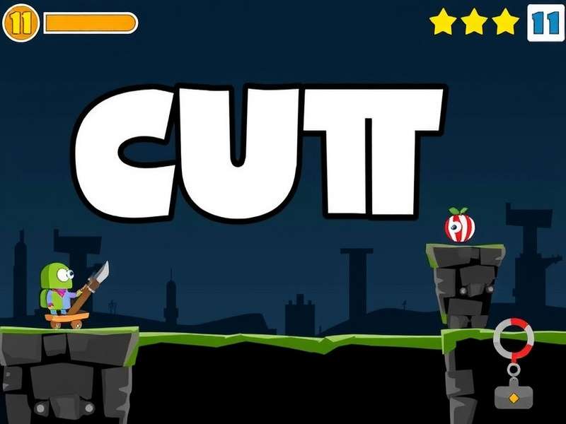 Cut The Rope Level Editor interface showing rope physics, candy, Om Nom, and level design tools